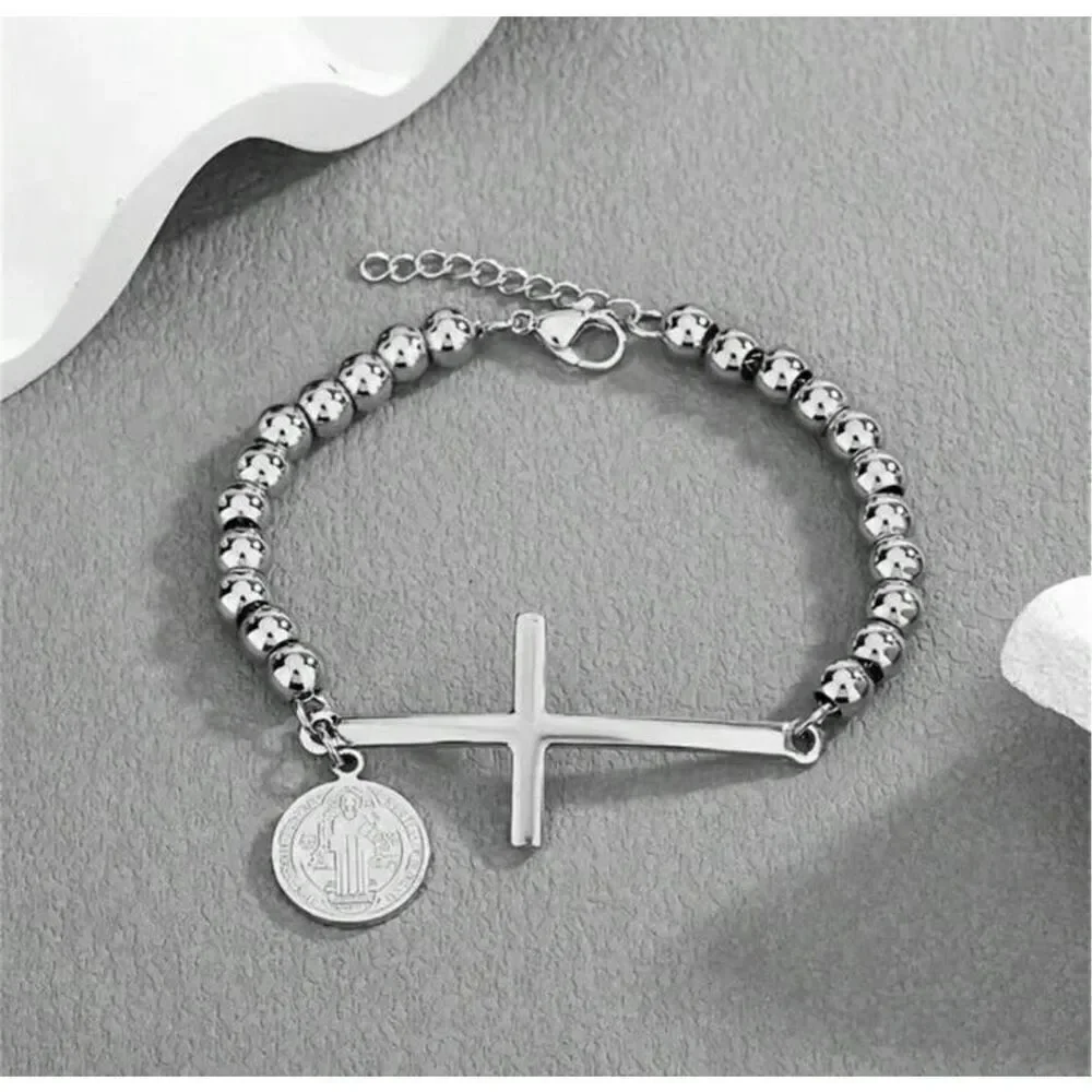 Cross Beaded Bracelet